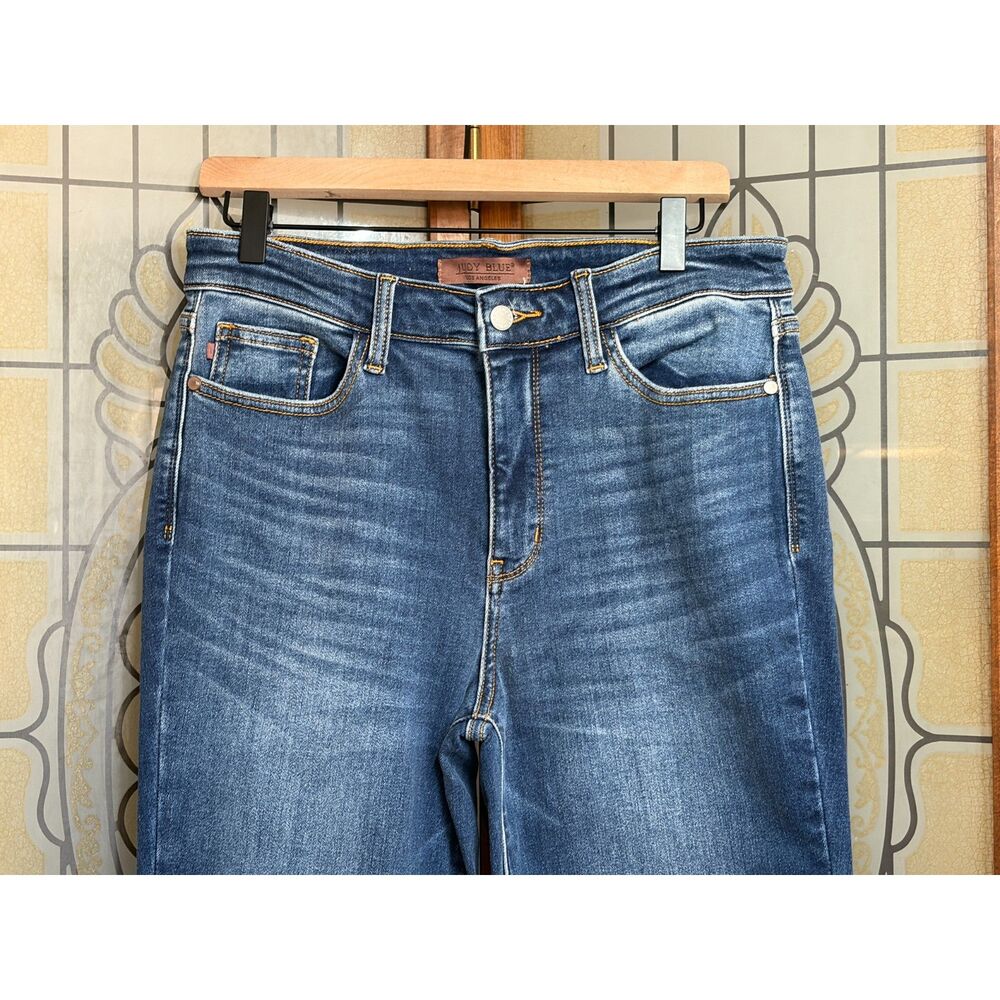 Judy Blue Straight Fit Leg Dark Wash Denim Jeans Style JB82561DK Size 11/30 - Picture 4 of 16